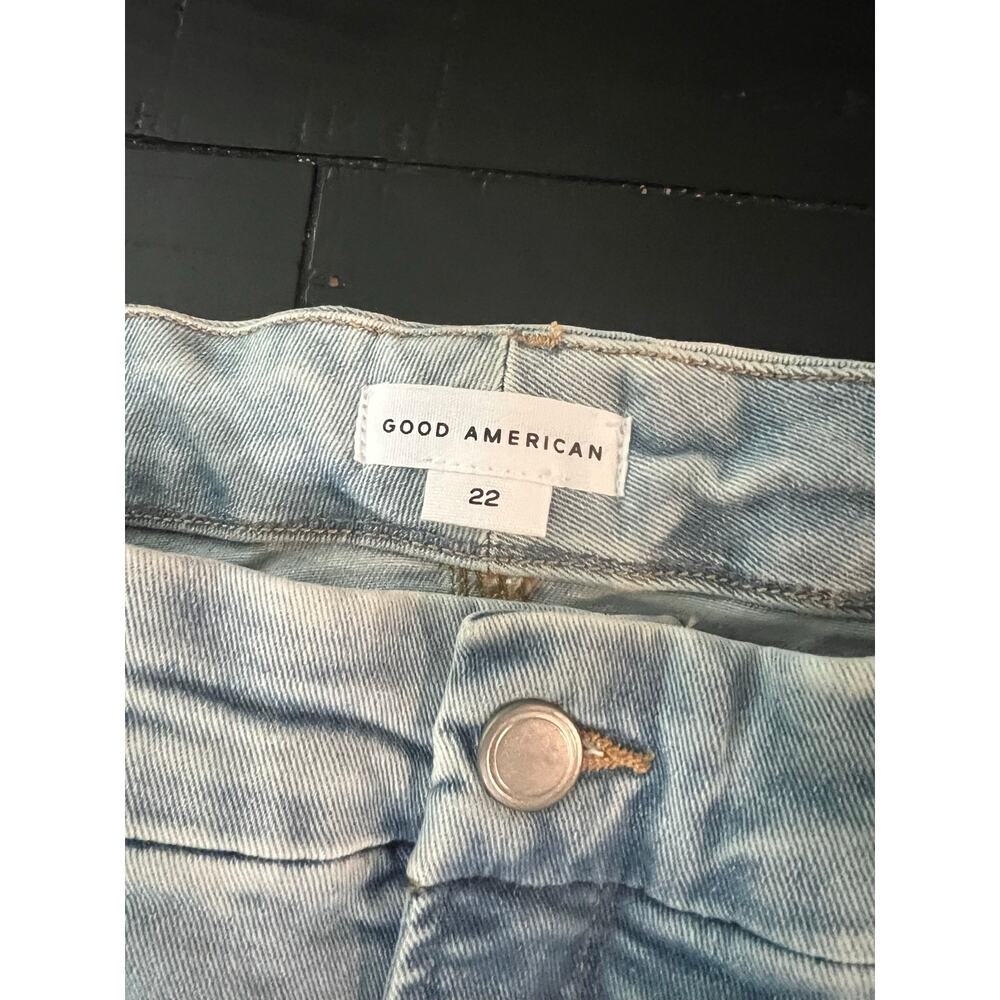 NWT 22 Plus Good American Indigo715 Good Legs Cropped Mini Bootcut Jeans - Picture 4 of 7
